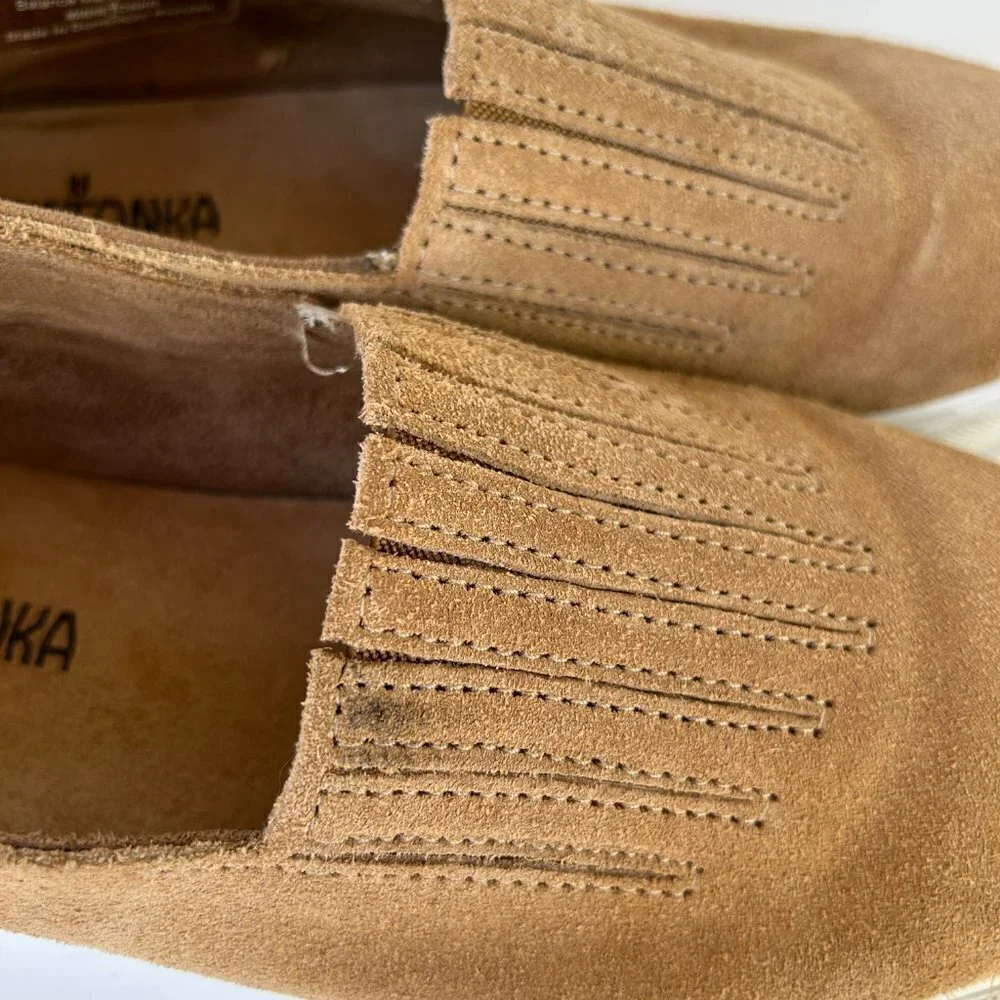 Minnetonka Gabi Slip On Moccasin Sneakers Sz 8.5